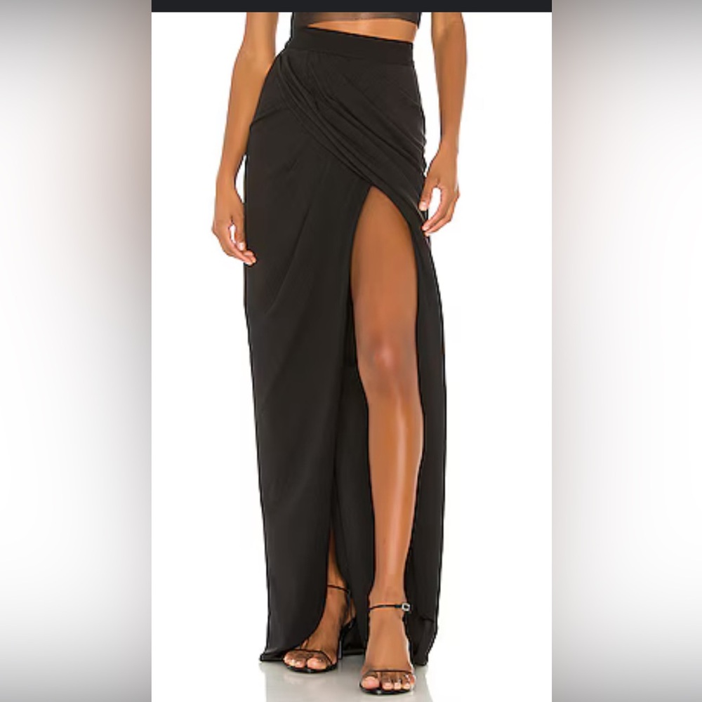 Katie May Black Skirt with High Slit